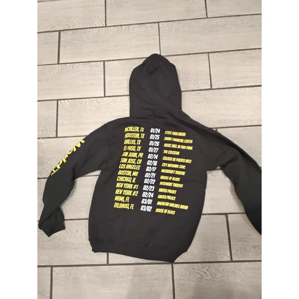 CNCO World‎ Tour Black Hoodie Concert Merch Graphic Pullover Size S
